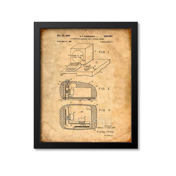 First Computer Mouse Patent Print