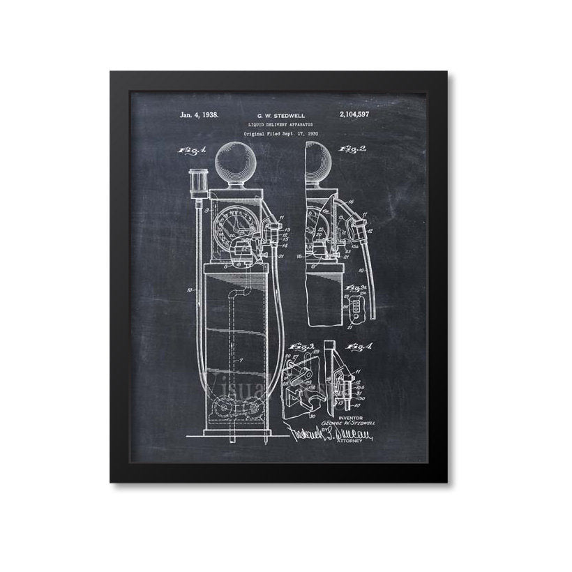 First Gas Pump Patent Print