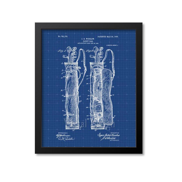Golf Bag Patent Print