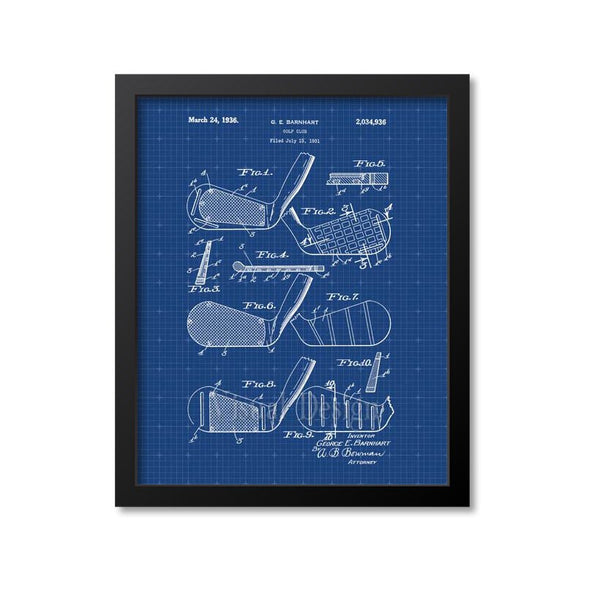 Golf Clubs Patent Print