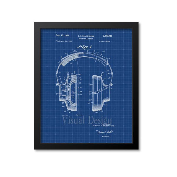 Headphones Patent Print