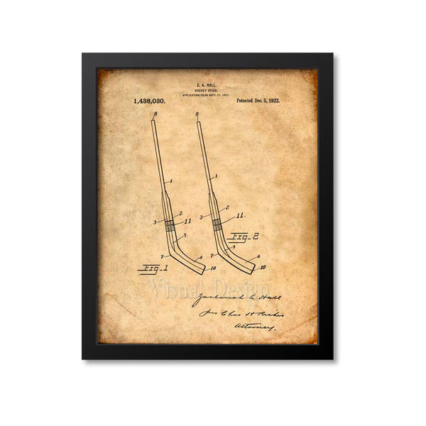 Hockey Stick Patent Print