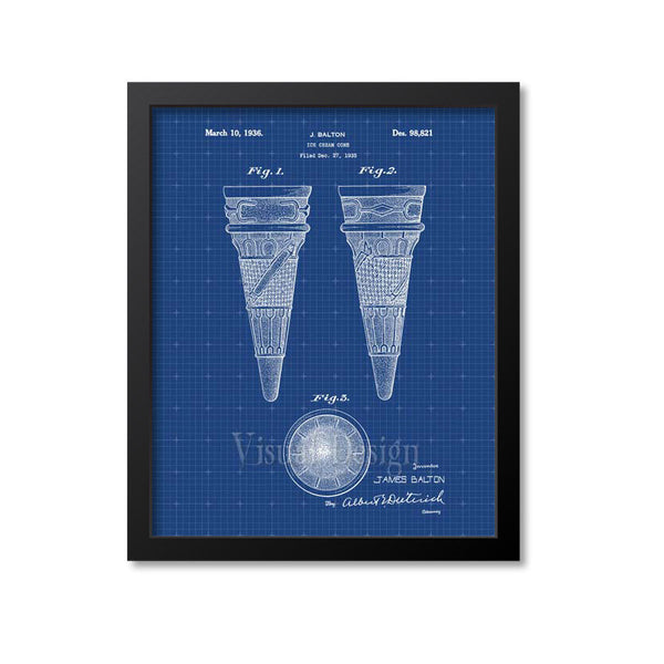 Ice Cream Cone Patent Print