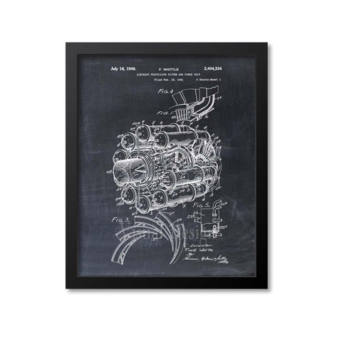 Jet Engine Patent Print