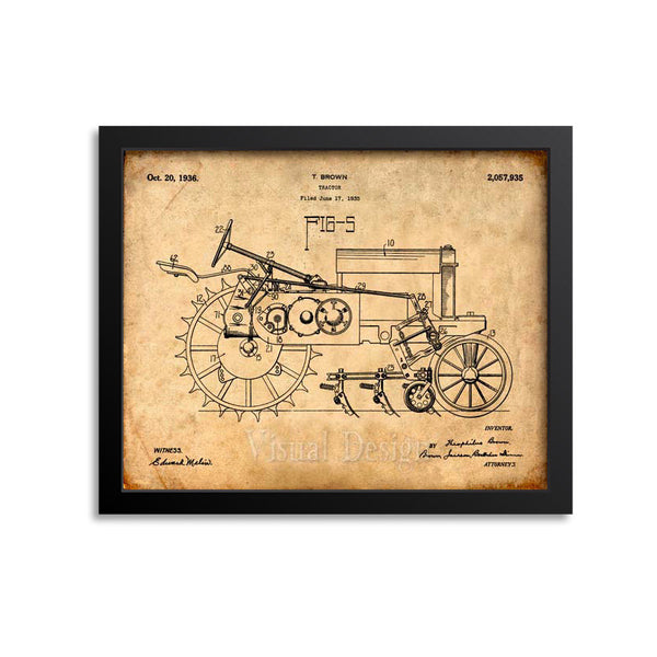John Deere Tractor Patent Print