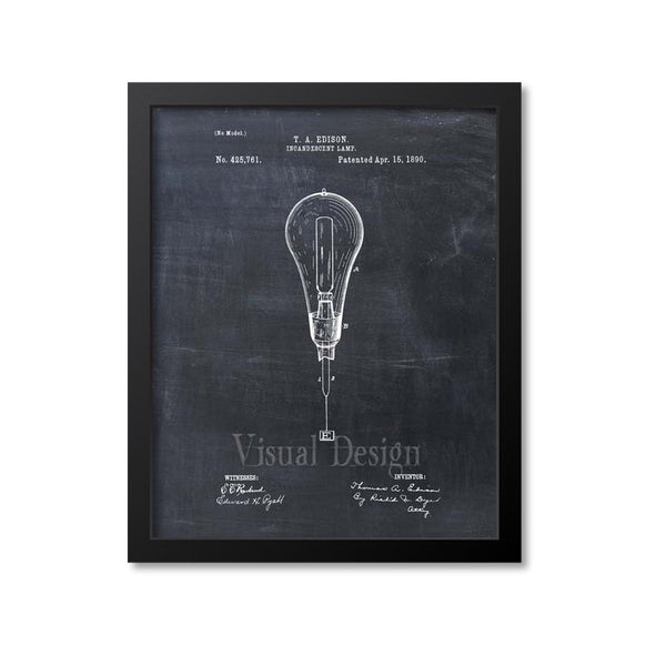 Light Bulb Patent Print