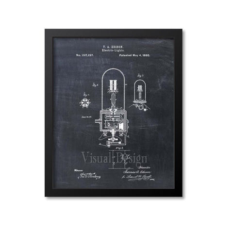 Light Bulb Patent Print