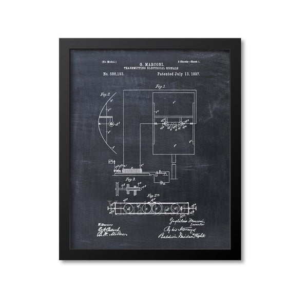 Marconi Radio Patent Print