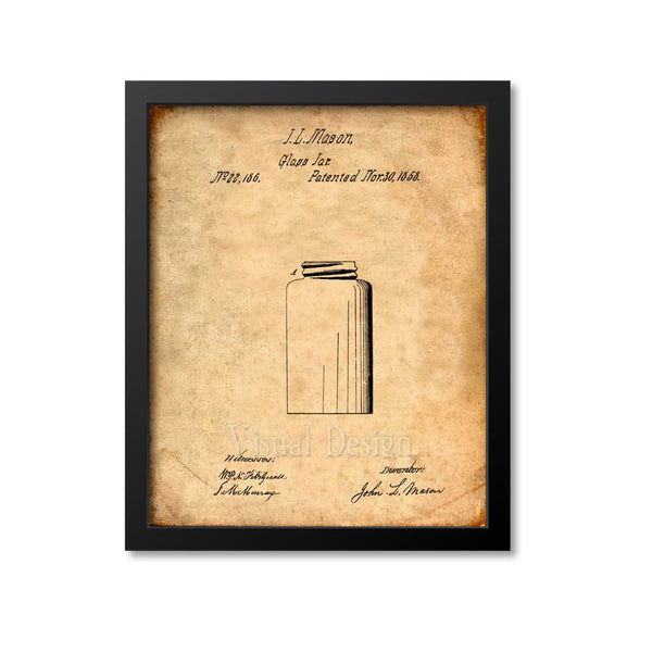 Mason Jar Patent Print