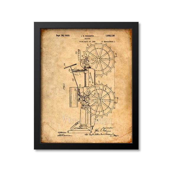 Massey Harris Tractor Patent Print