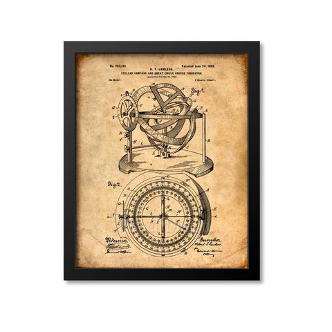 Nautical Compass Patent Print