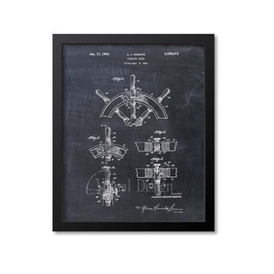 Steering Wheel For A Boat Patent Print