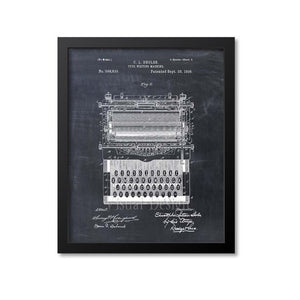 Typewriter Patent Print