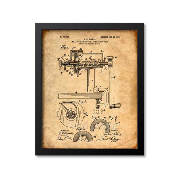 Peanut Butter Machine Patent Print