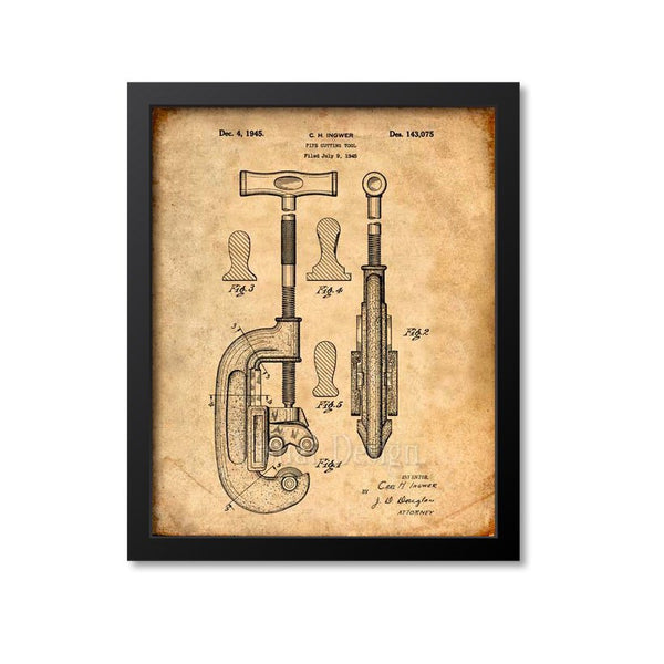 Pipe Cutter Patent Print