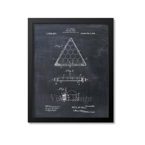 Pool Ball Frame Patent Print