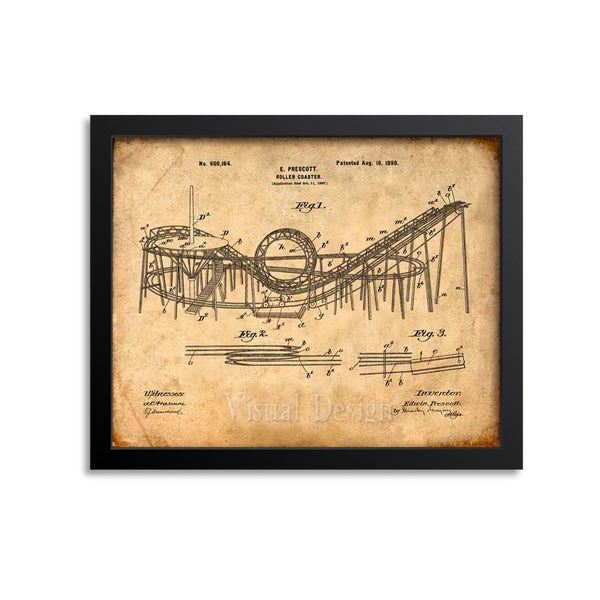 Roller Coaster Patent Print