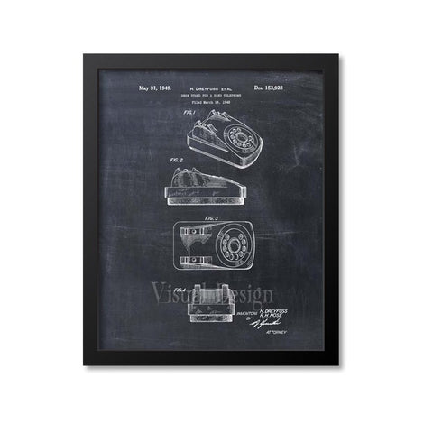 Rotary Dial Telephone Patent Print