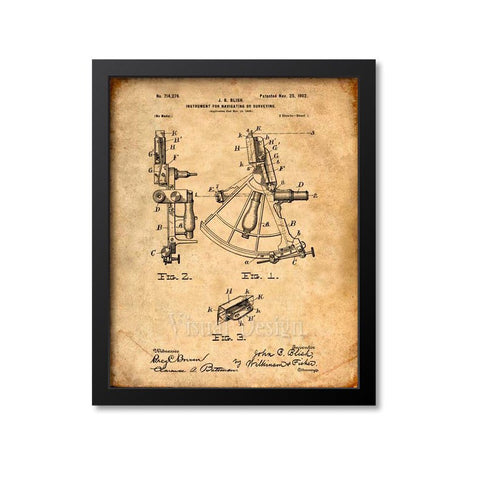 Sailing Sextant Patent Print