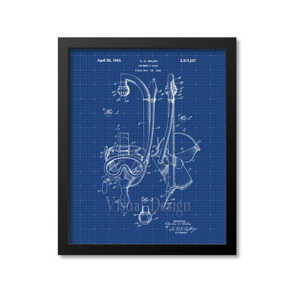 Scuba Diving Patent Print