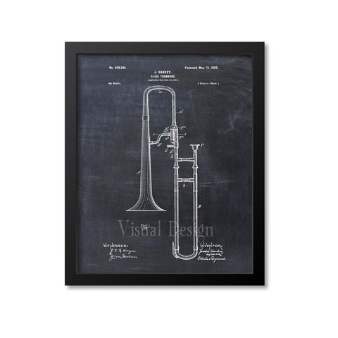 Slide Trombone Patent Print