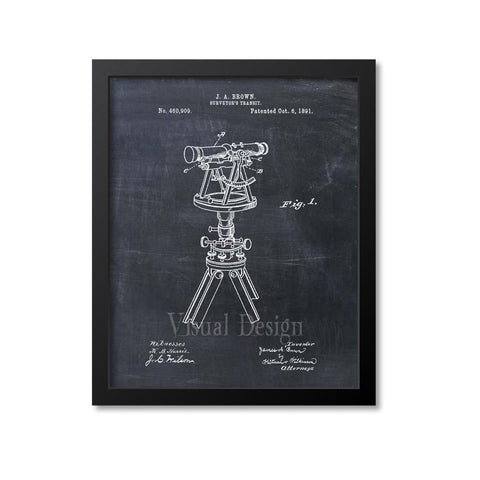 Surveyors Transit Patent Print