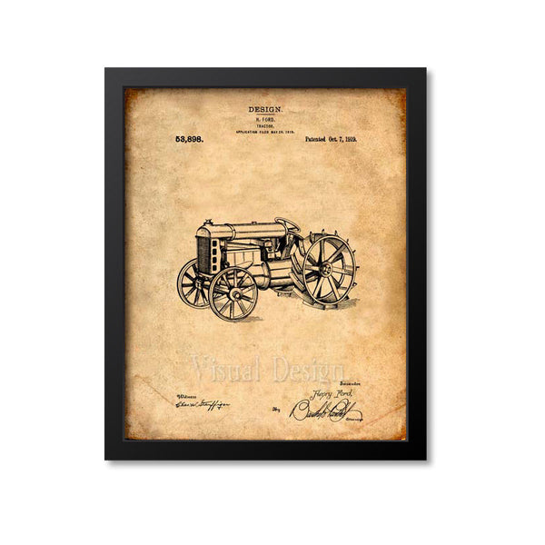 Tractor Patent Print