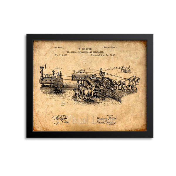 Traveling Thrasher And Separator Patent Print