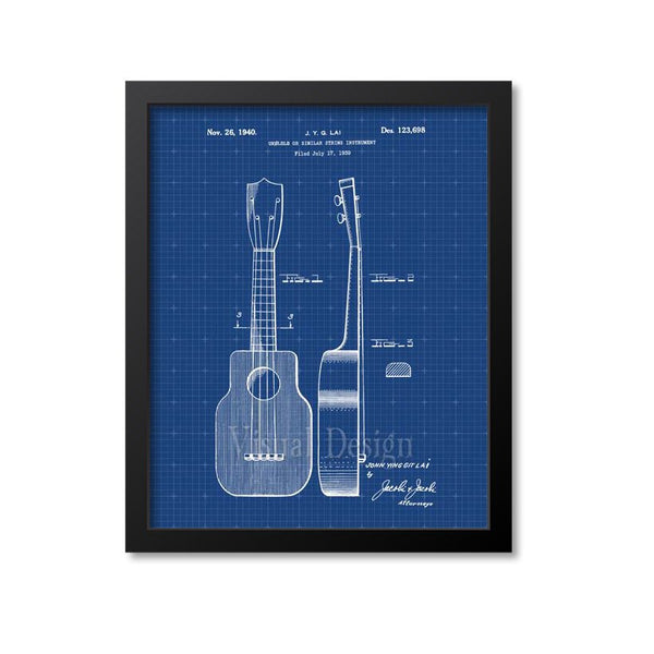 Ukulele Patent Print