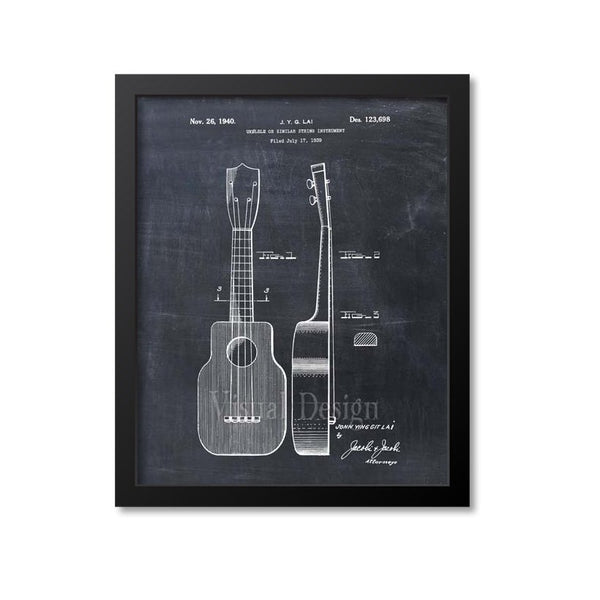 Ukulele Patent Print