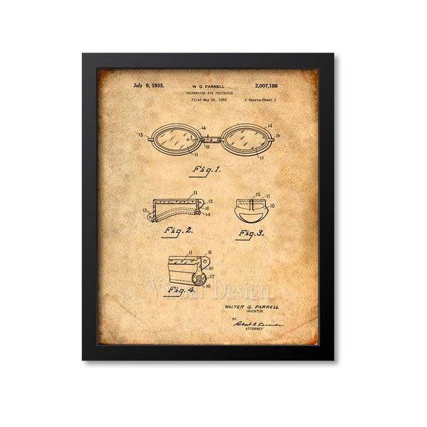 Underwater Eye Protector Patent Print