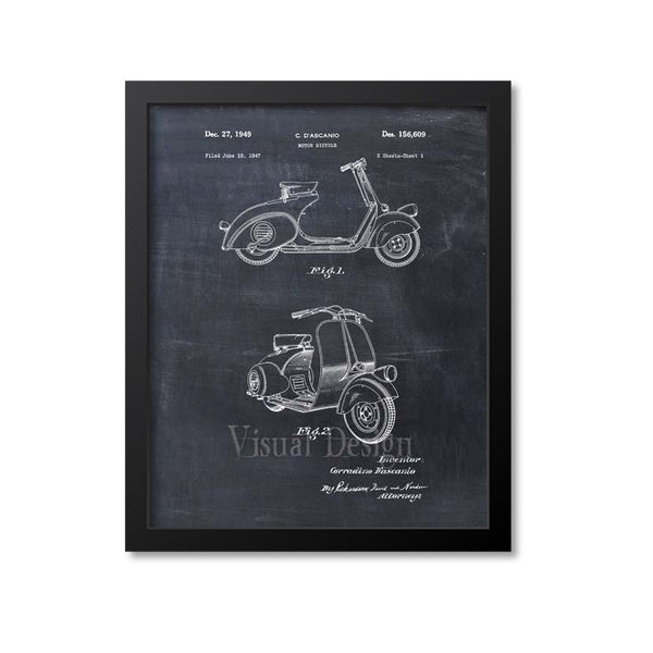 Vespa Scooter Patent Print