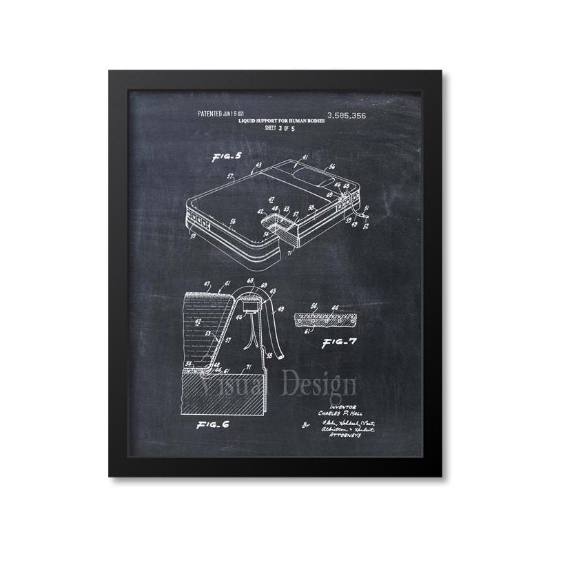 Waterbed Patent Print